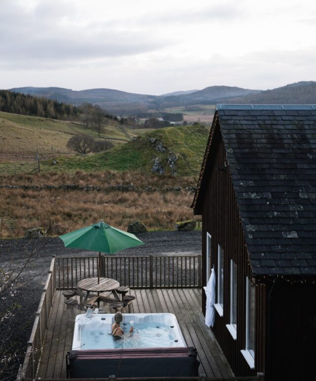 Stags View Hot Tub with views over the estate