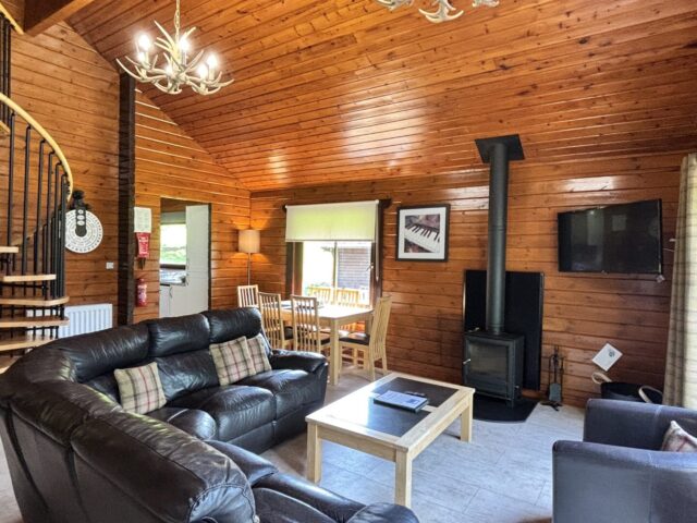 Open Plan Living, Dining Area complete with Wood Burning Stove