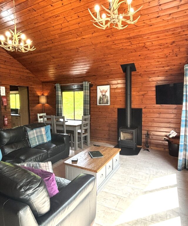 Lady Galloway Lodge 30 Open Plan Living with Wood Burning Stove