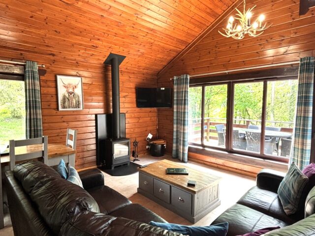 Lady Galloway Lodge 30 Open Plan Living with Wood Burning Stove