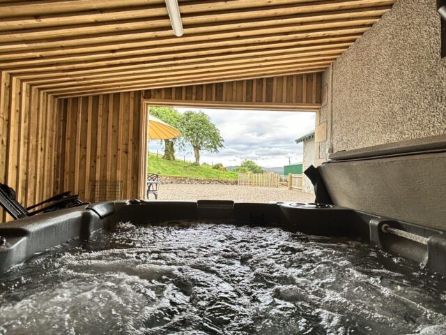 The Stables Covered Hot Tub Area